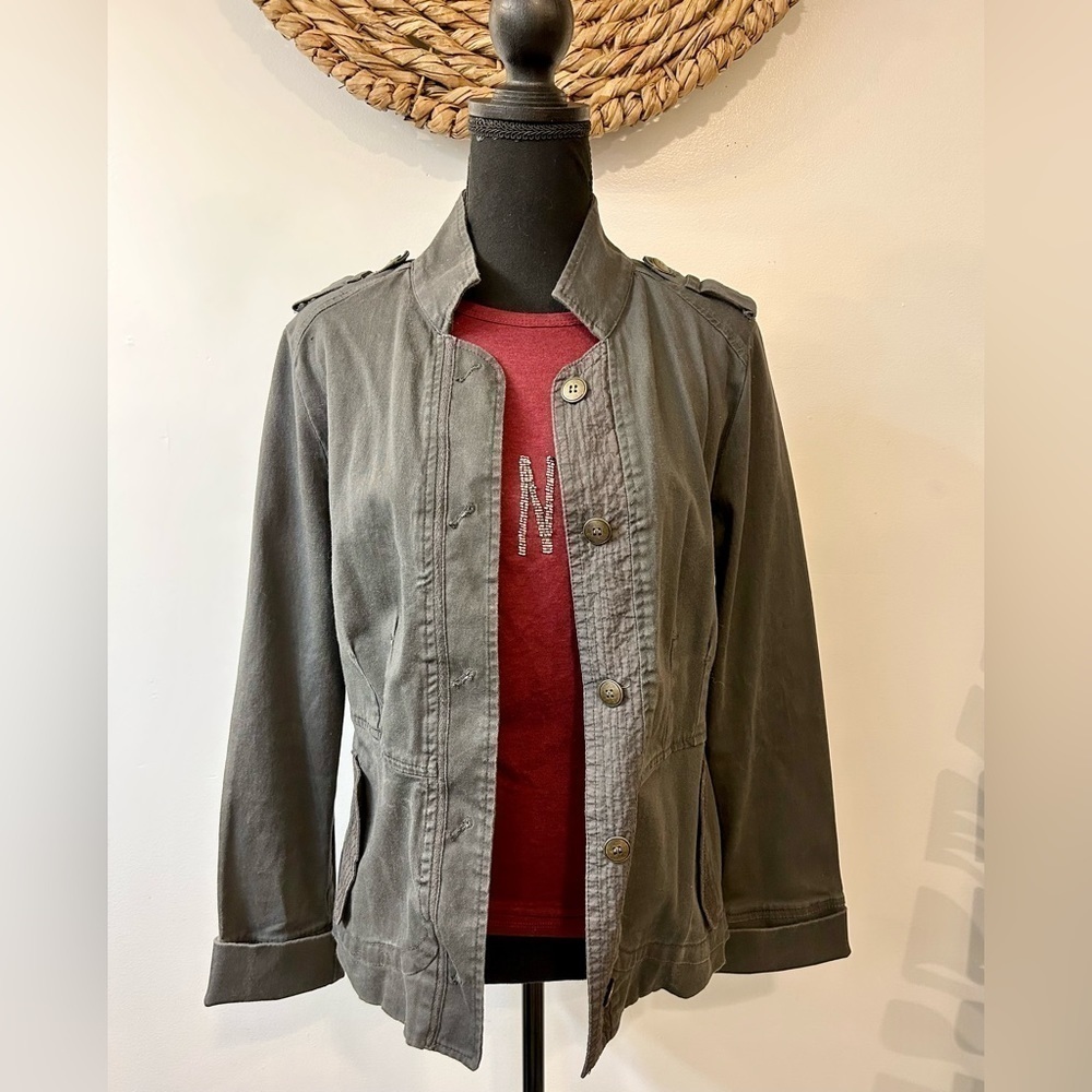 DKNY Jeans Military Style Jacket Size Large